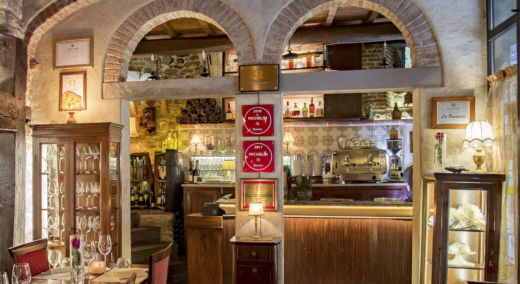 Certificates and prestigious awards | Restaurant La Bucaccia